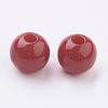 Opaque Acrylic DIY Ball Loose Round Beads X-PAB705Y-9-2