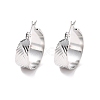 304 Stainless Steel Thick Hoop Earrings for Women EJEW-P198-04P-1