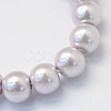 Baking Painted Pearlized Glass Pearl Round Bead Strands HY-Q003-10mm-25-2