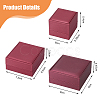DICOSMETIC 3Pcs 3 Styles PU Leather Jewelry Storage Boxes Sets with Velvet Inside CON-DC0001-05-2