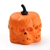 Halloween Resin LED Pumpkin Jack-O'-Lantern Light AJEW-Z004-03B-1