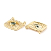 Rack Plating Brass Cubic Zirconia Pendants KK-D073-25G-05-2