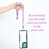 Acrylic Cell Phone Crossbody Curb Chain HJEW-AB00686-4