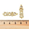 Rack Plating Brass Micro Pave Clear Cubic Zirconia DIOS Links Connector Charms KK-S379-23G-3