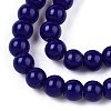 Opaque Solid Color Glass Beads Strands GLAA-T032-P4mm-03-2