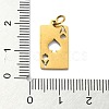 304 Stainless Steel Pendants STAS-C097-65G-3