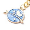 4Pcs Moon Star Planet Enamel Pendant Keychain KEYC-JKC00384-4