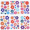 PVC Daisy Flower Picture Stickers STIC-WH0004-21-1