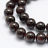 Natural Garnet Beads Strands X-G-P322-25-10mm-3