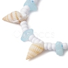 Dyed Natural White Jade Braided Bead Bracelets BJEW-JB10358-01-3