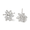 Rhodium Plated 925 Sterling Silver Stud Earring Findings STER-M114-23P-2