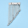 Crystal Rhinestone Tassel Lapel Pin JEWB-T002-46S-2