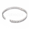 Stainless Steel Leaf Bangle with Enamel for Women BJEW-N017-017P-3