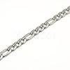 Fashionable 304 Stainless Steel Figaro Chain Necklaces for Men STAS-A028-N016P-2