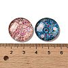 Flatback Half Round/Dome Flower and Plants Pattern Glass Cabochons for DIY Projects X-GGLA-R026-20mm-15-3