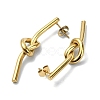 Ion Plating(IP) 304 Stainless Steel Twist Knot Stud Earrings EJEW-G375-05G-2