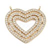 Brass Micro Pave Cubic Zirconia Pendants KK-P280-01G-1