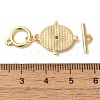 Brass Micro Pave Clear Cubic Zirconia Toggle Clasps KK-N254-75G-4