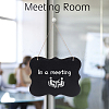 Wooden Double Sided Hanging Chalkboard Signs HJEW-WH0036-86B-6