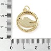 Brass Micro Pave Clear Cubic Zirconia Pendants KK-Q813-03G-4
