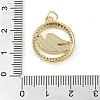 Brass Micro Pave Clear Cubic Zirconia Pendants KK-Q813-03G-4