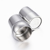 Smooth 304 Stainless Steel Tube Magnetic Clasps with Glue-in Ends STAS-H402-44P-D-2