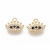 Brass Micro Pave Cubic Zirconia Charms ZIRC-T011-05G-NF-1