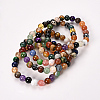 Natural & Synthetic Mixed Stone Beaded Stretch Bracelets BJEW-Q692-62-8mm-1