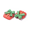 Christmas Theme Opaque Resin Cabochons RESI-F042-01C-3