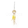 Woven Web/Net with Feather Pendant Decorations HJEW-I013-01-1