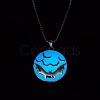 Luminous Glow in the Dark Alloy Halloween Bat Pendant Nekclaces PW-WG387DD-01-1