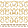 SUNNYCLUE 12Pcs Brass Micro Pave Clear Cubic Zirconia S-Hook Clasps KK-SC0003-42-1