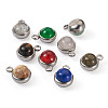 Fashewelry 9Pcs 9 Styles Natural Mixed Stone Charms G-FW0001-28-13