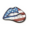 American Flag Theme Single Face Printed Aspen Wood Big Pendants WOOD-G014-10-2