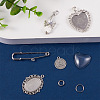 Fashewelry DIY Charm Drop Safety Pin Brooch Making Kit DIY-FW0001-26-6