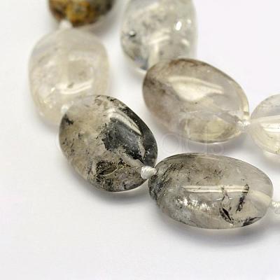 Natural Lodolite Quartz Beads Strands G-G695-14-1