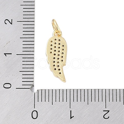 Rack Plating Brass Micro Pave Clear Cubic Zirconia Pendants KK-Z060-16G-1