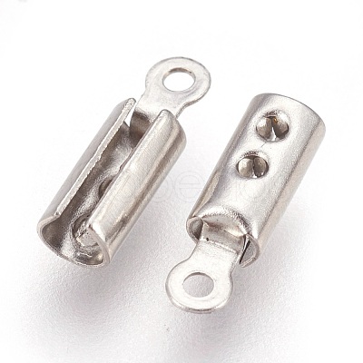 Tarnish Resistant 304 Stainless Steel Folding Crimp Ends X-STAS-P207-03P-D-1