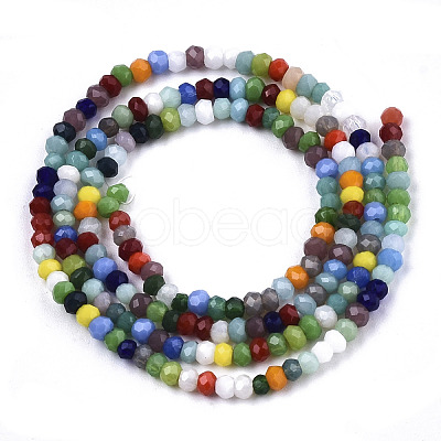 Opaque Glass Beads Strands GLAA-N041-006-1