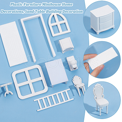 Olycraft 20pcs 9 styles Plastic Furniture Dollhouse Home Decorations DJEW-OC0001-45-1