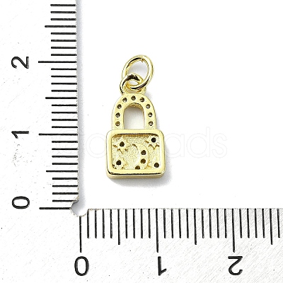 Brass Micro Pave Claer Cubic Zirconia Charms KK-H475-50G-06-1