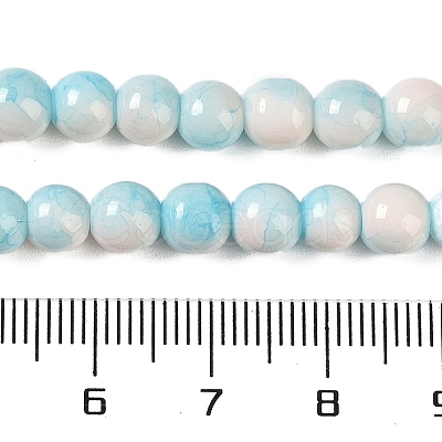 Baking Paint Glass Bead Strands GLAA-H031-01A-10-1