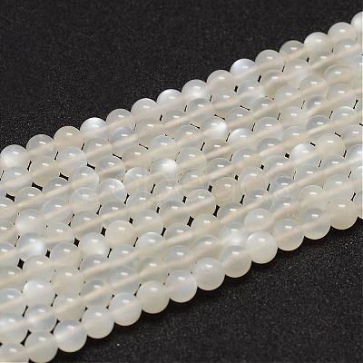 Natural White Moonstone Beads Strands G-F306-05AB-6mm-1