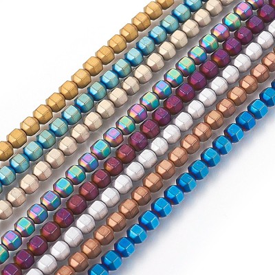 Electroplated Non-magnetic Synthetic Hematite Beads Strands G-P423-02-1