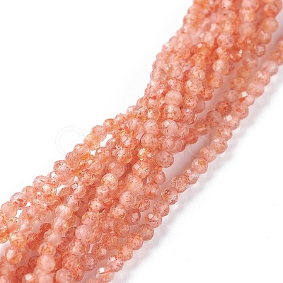 Natural Strawberry Quartz Beads Strands G-A026-A03-2mm-1