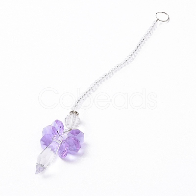 Crystal Fairy Beaded Wall Hanging Decoration Pendant Decoration HJEW-G019-02D-1