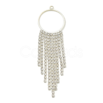 Brass Rhinestone Pendants KK-I715-01S-03-1