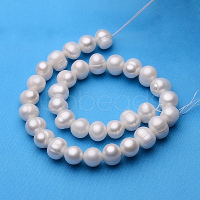 Potato Natural Cultured Freshwater Pearl Beads Strands PEAR-E007-11-12mm-AB-1