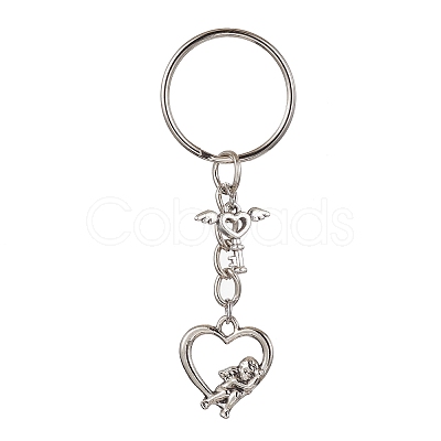 Valentine's Day Heart Alloy Pendant Keychain KEYC-JKC00625-02-1