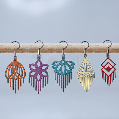 Tassel Earring Theme Carbon Steel Cutting Dies Stencils DIY-WH0309-1948-1